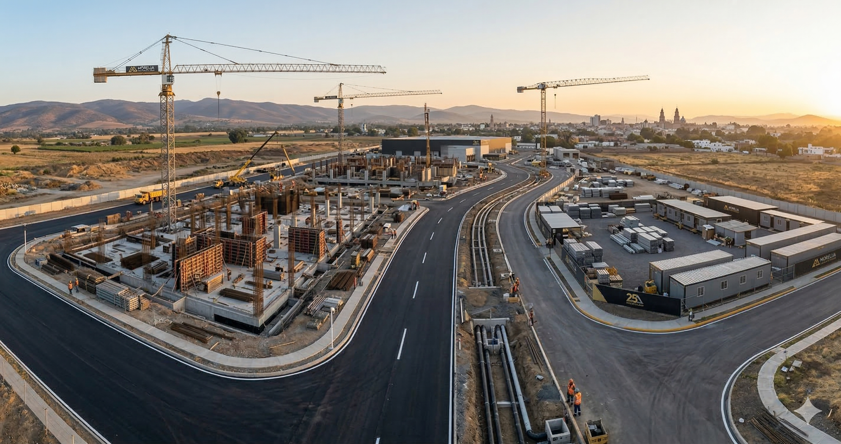 Obra civil y maquinaria en construcción